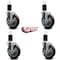 Service Caster 5'' Maroon Poly Swivel 1-3/4'' Expanding Stem Caster Set with Brake, 4PK SCC-EX20S514-PPUB-MRN-TLB-134-4 - alternate 4